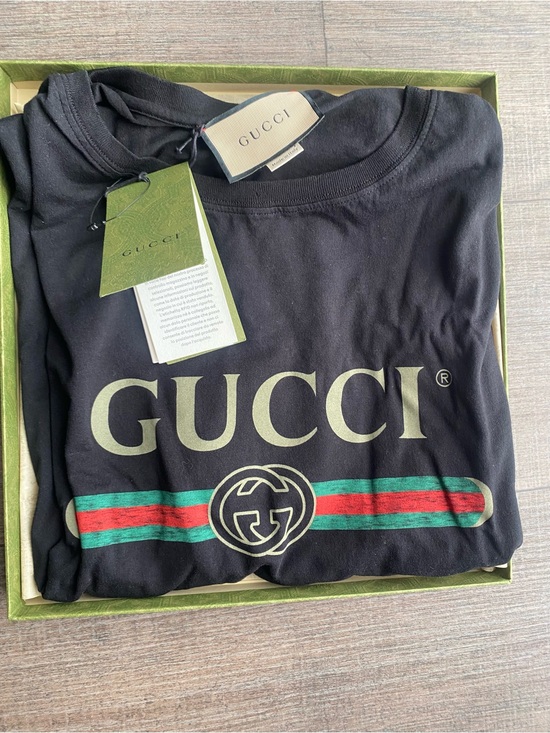 Gucci Other - Gucci Black Crewneck Tee with Green and Red Stripe